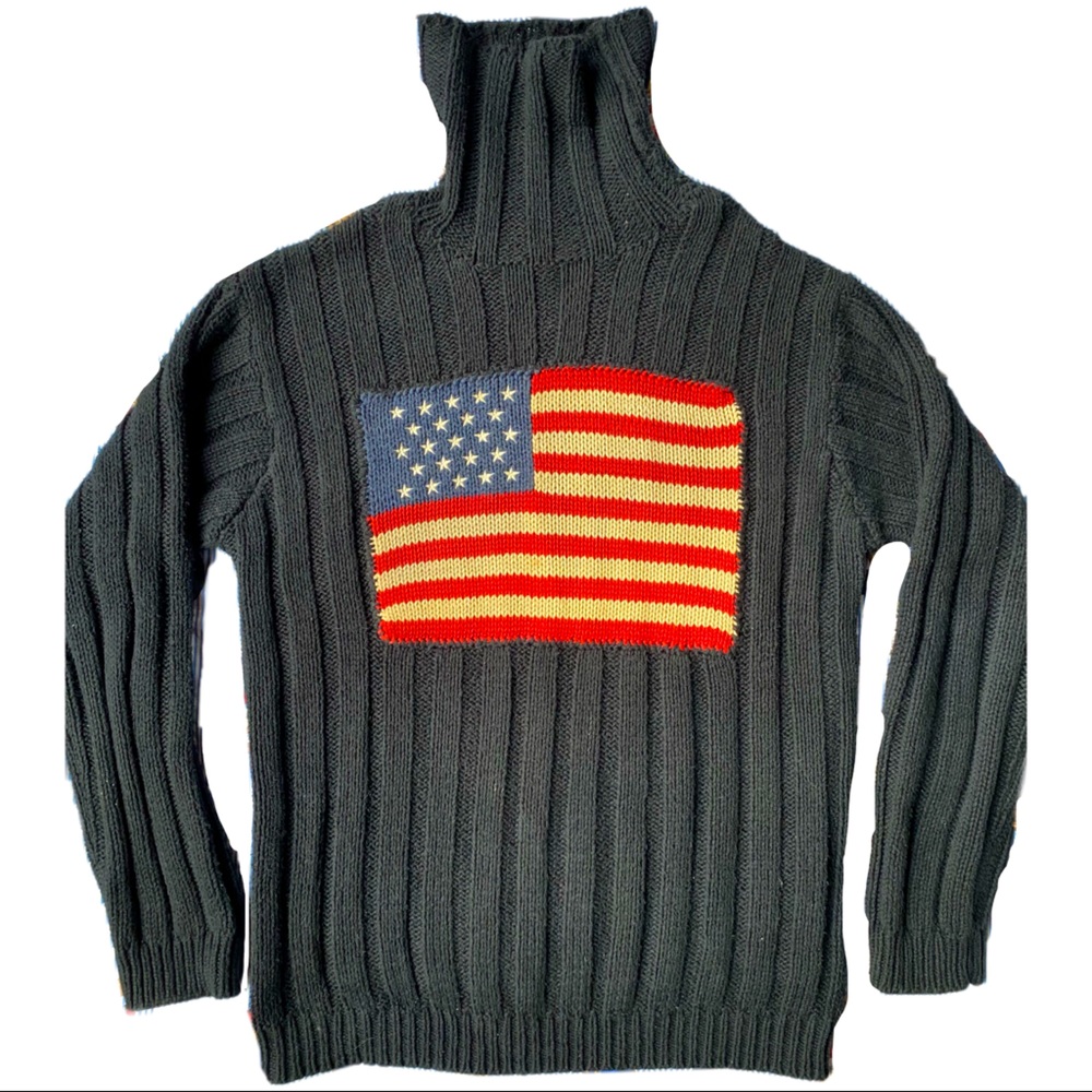 Ralph Lauren American Flag Sweater size L